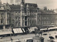 Trg bana Jelačića, spomenik, oko 1935. godine